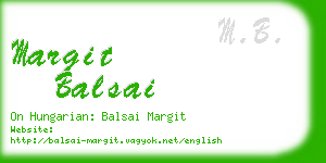 margit balsai business card